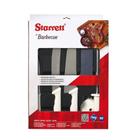 Kit Churrasco Starret 3 Facas Branco Chaira E Pedra De Afiar - Starrett