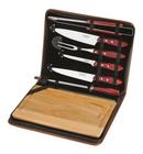 Kit Churrasco Tramontina Polywood 8 Pcs Inox Tabua E Estojo