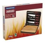 Kit Churrasco Tramontina Polywood 8 Pcs Inox Tabua E Estojo