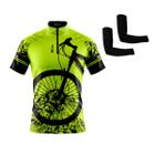 Kit Ciclismo Bike Camisa C/ Proteção UV + Manguitos