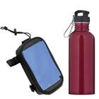 Kit Ciclista Suporte Celular+ Garrafa Inox Water To Go 750ml