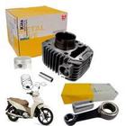 Kit cilindro honda biz 125 metal leve injetada 2009-2016 + biela