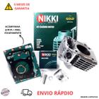 Kit Cilindro Motor Pistão Anel + Junta Yamaha YBR 125 Factor 2018 em Diante Nikki Gold