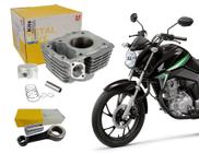 Kit Cilindro Pistão Anéis Biela Malhe Metal Leve Honda Cg Cargo Titan Fan Start Nxr Bros 160 De 2015 Ate 2021