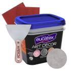 Kit Cimento Queimado Art Decor Efeito Decorativo 5kg + Desempenadeira + Lixa - Eucatex