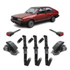 Kit Cinto Retrátil Preto Passat Abdominal 3 Pontos Haste