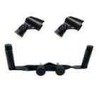 Kit Clamp Duplo Microfonar Corda Ou Percussão + 2 Cachimbos