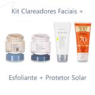 Kit Clareador facial Rosto Protetor solar 70 Abelha Rainha Melasma Mancha de sol Espinhas Acnes Sardas Uniformiza pele