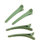 Kit Clips de Cabelo Curvos 7cm Verde (4 Peças)