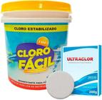 Kit cloro ultraclor fácil 3 em 1 10kg + pastilha cloro 200g