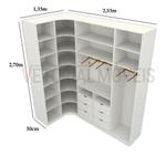 Kit Closet Armário Colmeia Roupeiro Cabideiro M91 100% Mdf