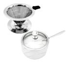 Kit Coador De Café Pour Over 101 + Açucareiro Em Aço Inox