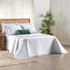 Kit Cobre Leito Casal Percale 200 Fios Todo Bordado Aba Americana Verity 03 Peças Branco