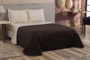 Kit Cobre Leito Colcha Para Cama Queen Dupla Face Preto