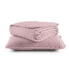 Kit Cobre Leito Colcha Solteiro 2 Peças Matelado Dupla Face Dots 300 Fios Com Porta Travesseiro