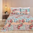 Kit Cobre Leito Queen Piquet Arezzo 03 Peças - Patchwork Tiffany