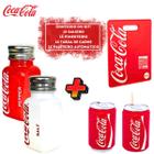 Kit Coca-Cola Completo Com Tábua de Corte + Conjunto Saleiro Pimenteiro + Paliteiro Com 4 Peças Original - Haüskraft