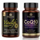 Kit Coenzima Q10 Coq10 (60cps) + Polivitamínico Vitalift (90cps) - Essential Nutrition
