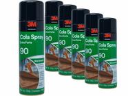 Kit Cola Spray 90 Extra Forte 3M Madeira Fórmicas Laminados 6 Unidades
