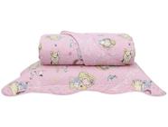 Kit Colcha Boutis Infantil Friends 02 peças Santista Rosa