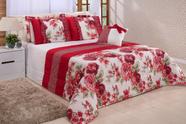 Kit Colcha Casal King Estampada C/ Almofada 7 Peças Vermelho