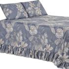 Kit Colcha Cobre Leito Queen 400 Fios Toque Macio 3 Peças com Porta Travesseiro