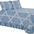 Kit Colcha Cobre Leito Queen 400 Fios Toque Macio 3 Peças com Porta Travesseiro