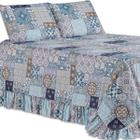 Kit Colcha Cobre Leito Queen 400 Fios Toque Macio 3 Peças com Porta Travesseiro