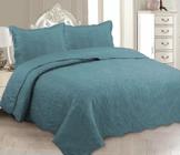 Kit Colcha Matelada Queen 240x260cm 3pç Jazmini Cobre Leito Bouti