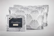 Kit Colcha Montblanc Folhagem 101 Chumbo Solteiro 180X230Cm