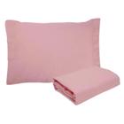 Kit Colcha Piquet Cobre Leito Solteiro c/ porta travesseiro Rosa - 2Pçs