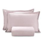 Kit Colcha Queen Piquet Dohler 3 Peças Rosa Bebe