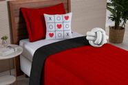 Kit Colcha Solteiro 5 Peças Com Almofadas Decorativas Cobre Leito