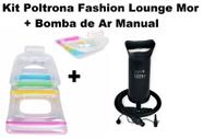 Kit Colchão Inflável Bronzeador Piscina + Bomba de Ar Manual