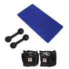 Kit Para Treino Bola de Pilates de 65cm + Par de Halter