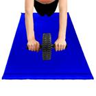 Kit Colchonete de Academia Espuma Ginástica Fitness Yoga Pilates + Roda Rolo Abdominal Lombar Exercício Funcional