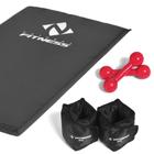 Kit colchonete + Halteres 3kg + Caneleiras 2 kg Academia Fitness Musculação