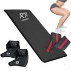 Kit Colchonete + Mini Hip Band Forte + Par Caneleira Tornozeleira De Peso Elástico Profissional Para Treino Funcional Academia - ERE_Variedades