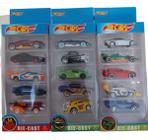 Kit Coleção Carrinho Ferro Cars Miniaturas Esportivo com 05pçs