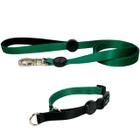 Kit Coleira Martingale Brabus Dog Verde e Preta + Guia