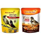 Kit Coleiro Ração Extra Gold Ovos E Mel e Coleira Gold Mix Reino das Aves