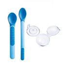 Kit Colher Feeding Spoons c/ Protetor Termossensível Rosa - MAM