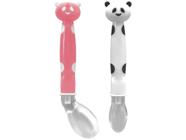 Kit Colher para Bebê de Silicone Buba Pandinha - 2 Peças