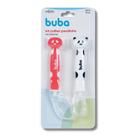 Kit colheres pandinha em silicone rosa - buba