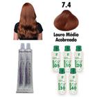 Kit Coloração Cabelos Louro Cobre + Ox Juca