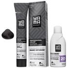 Kit Coloração Yama Nano Infusion Profissional 5.0 Castanho Claro + Ox Cremosa 20vol 100ml