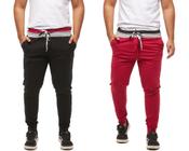 Kit com 02 Calças de Moletom Masculina Skinny Confort - M13