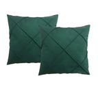 Kit Com 02 Capas de Almofadas Decorativas em Suede Drapeada 45x45cm Sala Quarto Sofá
