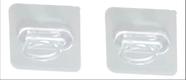 Kit Com 02 Ganchos Anel, Argola De Parede Multiuso Auto Adesivo Transparente Resistente
