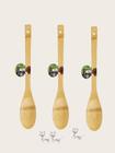 Kit com 03 colheres original line bamboo 30cm